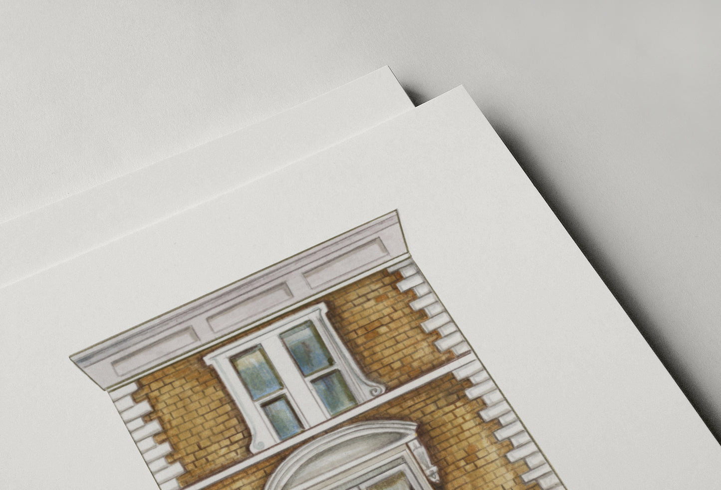 Close up art print of Morley’s chicken shop focused on the bottom right