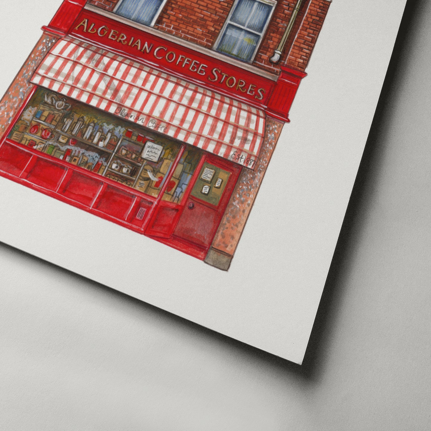 Algerian Coffee Store Art Print – Soho, Central London - Camberwell Designs