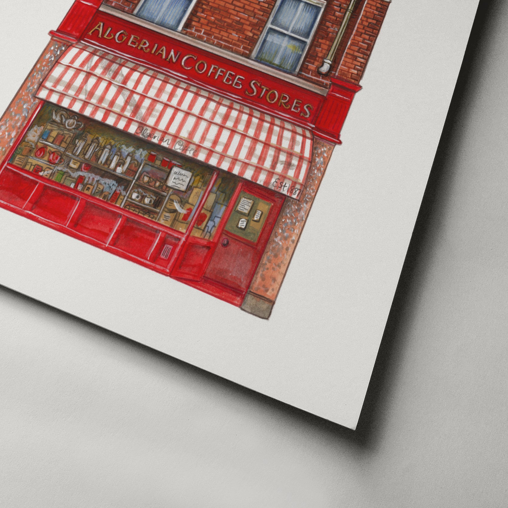 Algerian Coffee Store Art Print – Soho, Central London - Camberwell Designs
