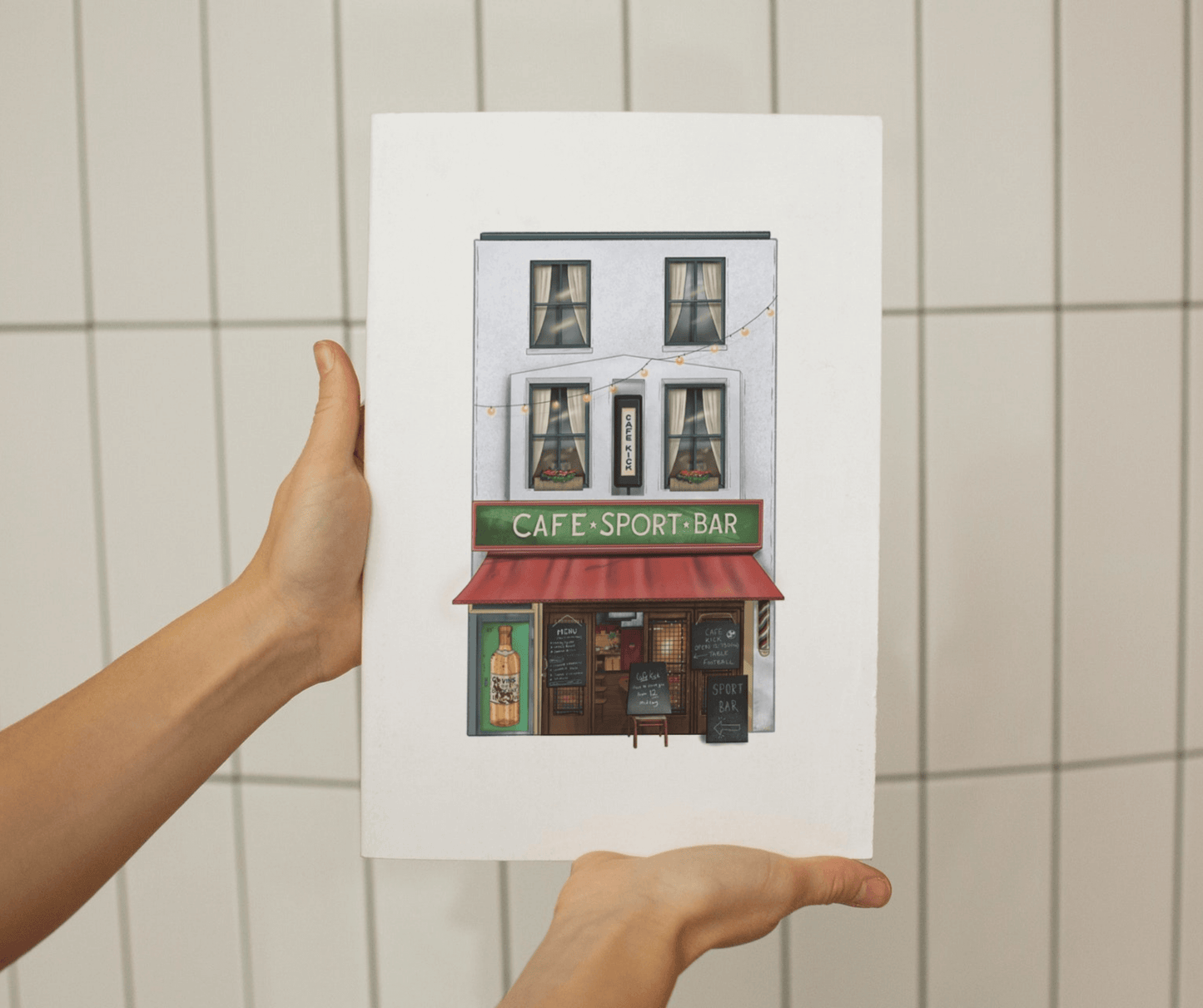 Cafe Kick Sport Bar Art print, Exmouth Market