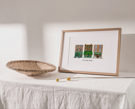 Pie and Mash Classics Art Print, South London