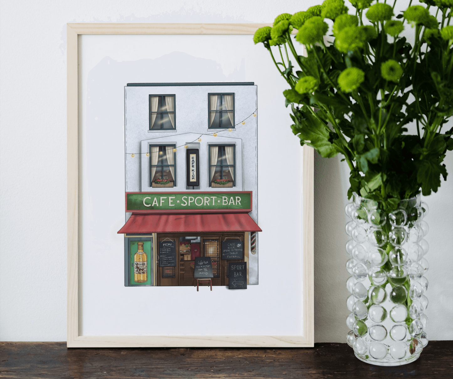 Cafe Kick Sport Bar Art print, Exmouth Market