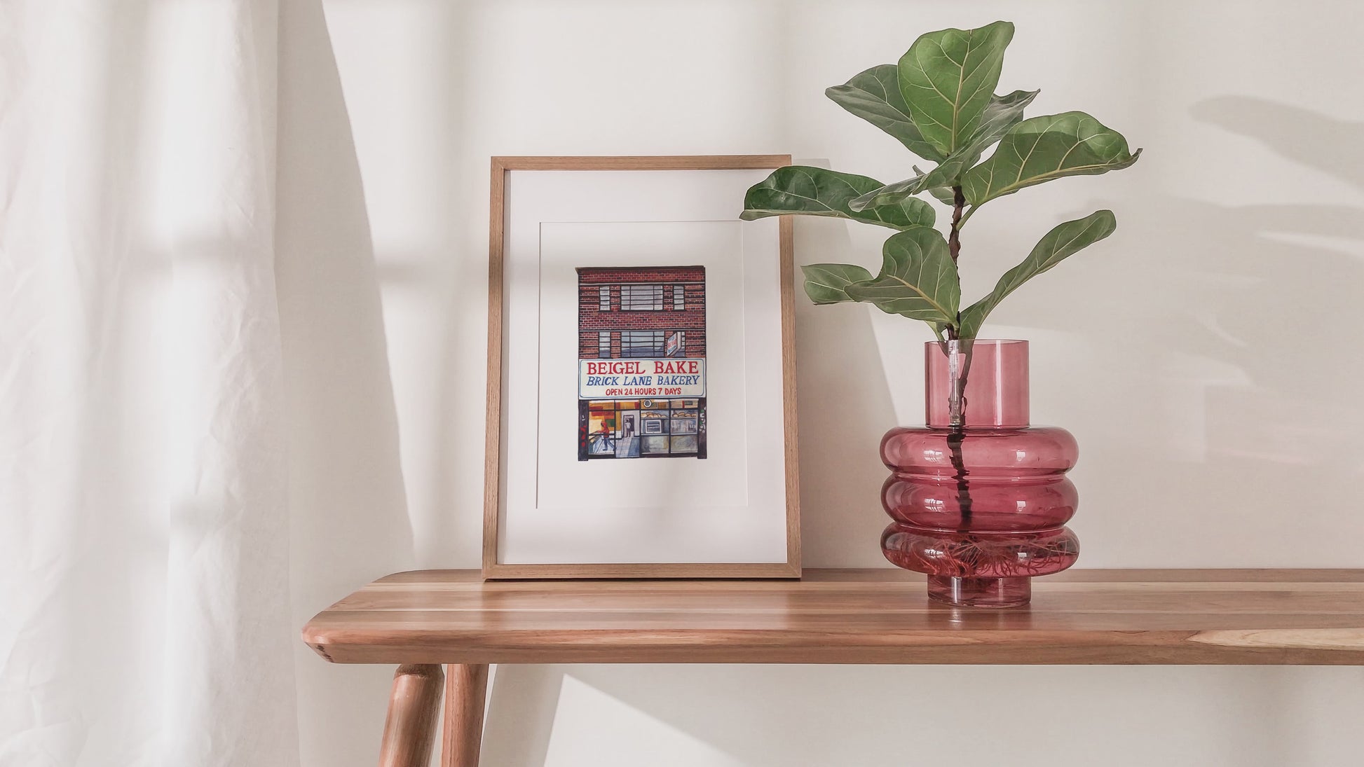 Beigel bake print on table (video)