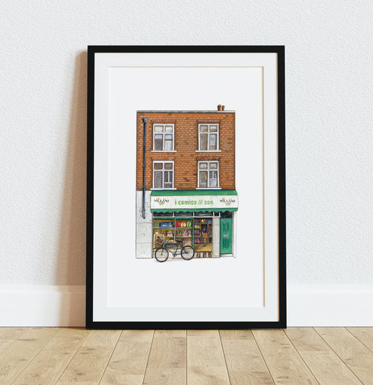 I Camisa and Son Art Print, Old Compton Street, Soho - Camberwell Designs