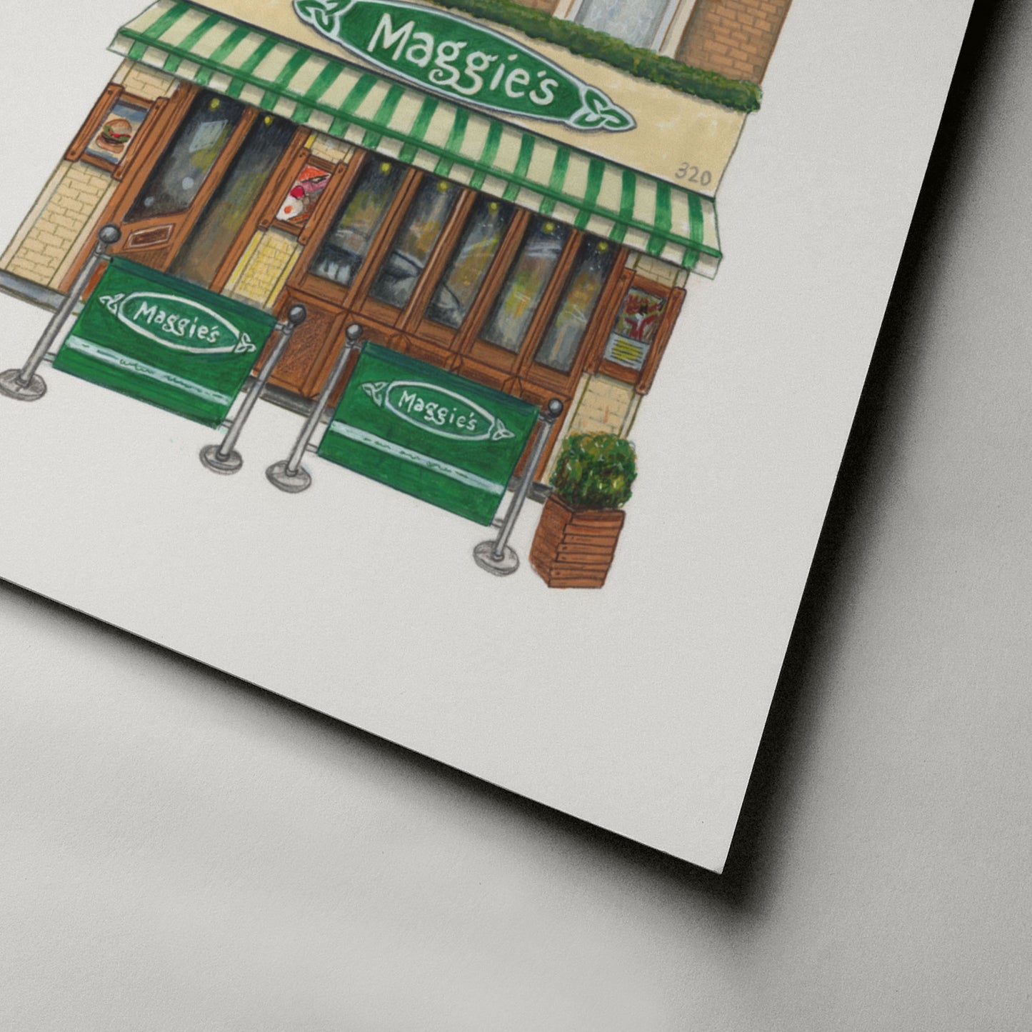 Maggies Cafe Art Print, Lewisham, South London - Camberwell Designs
