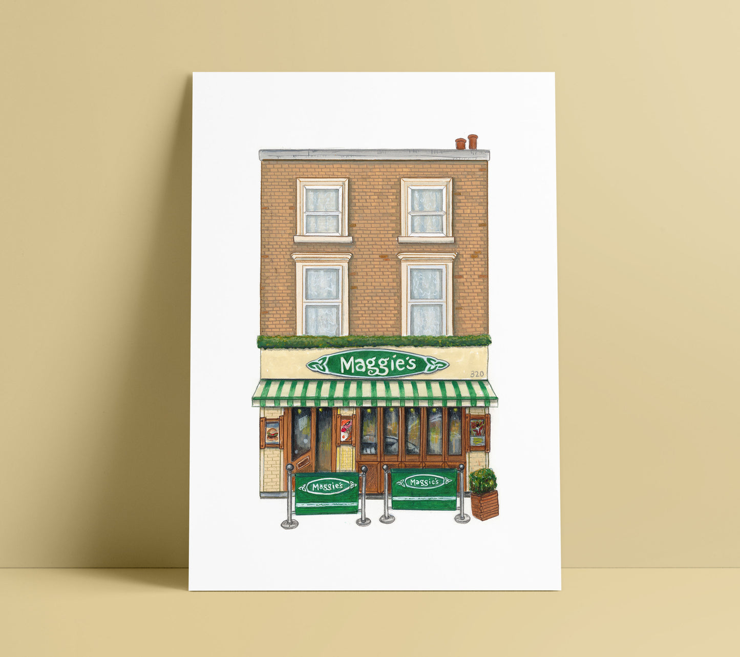 Maggies Cafe Art Print, Lewisham, South London - Camberwell Designs