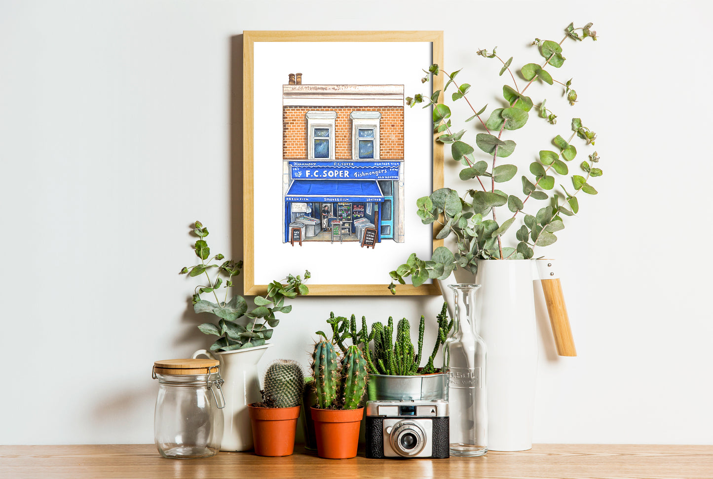 FC Soper Fishmonger Art Print, Nunhead, South London