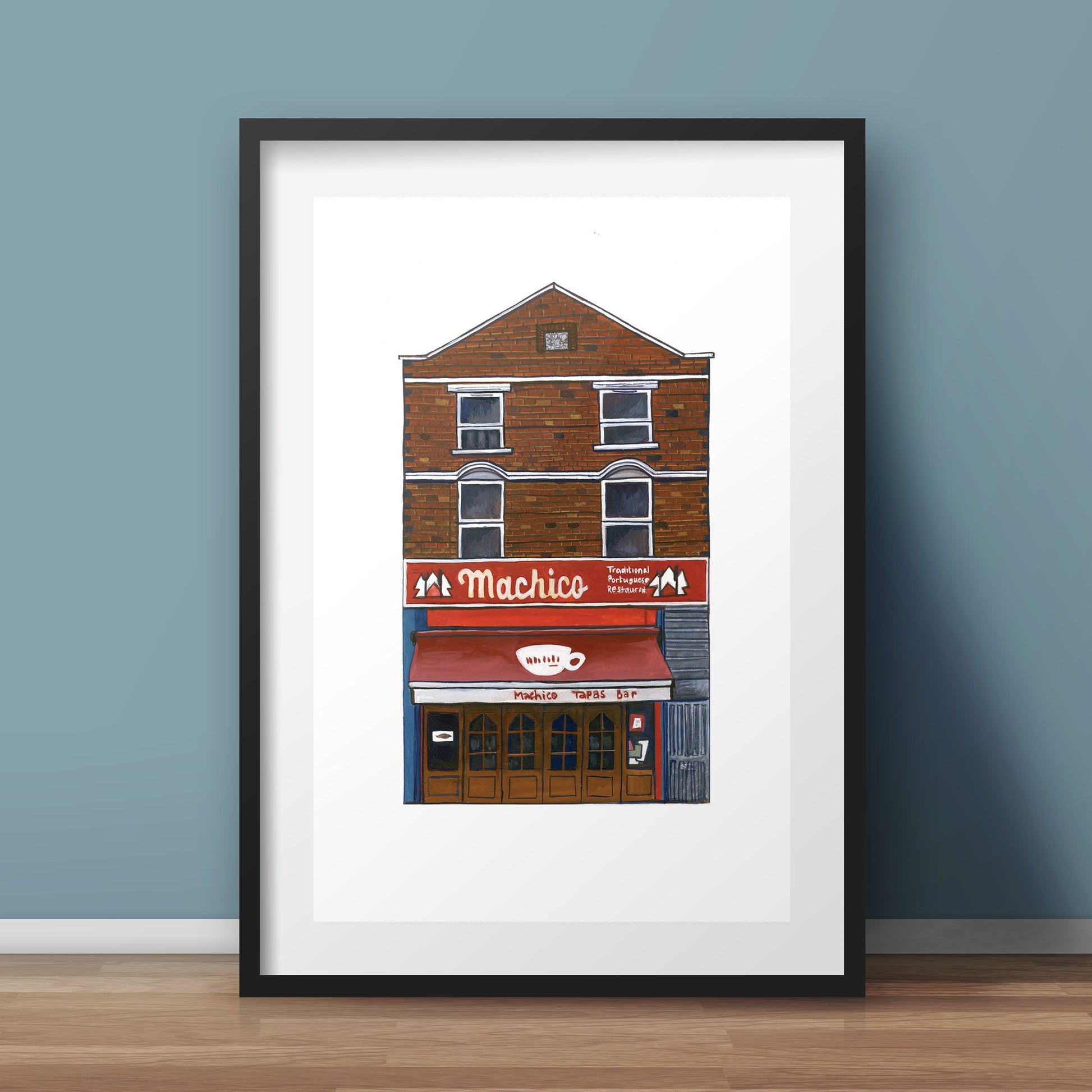 Machico Tapas Bar Art Print, Stockwell, Vauxhall