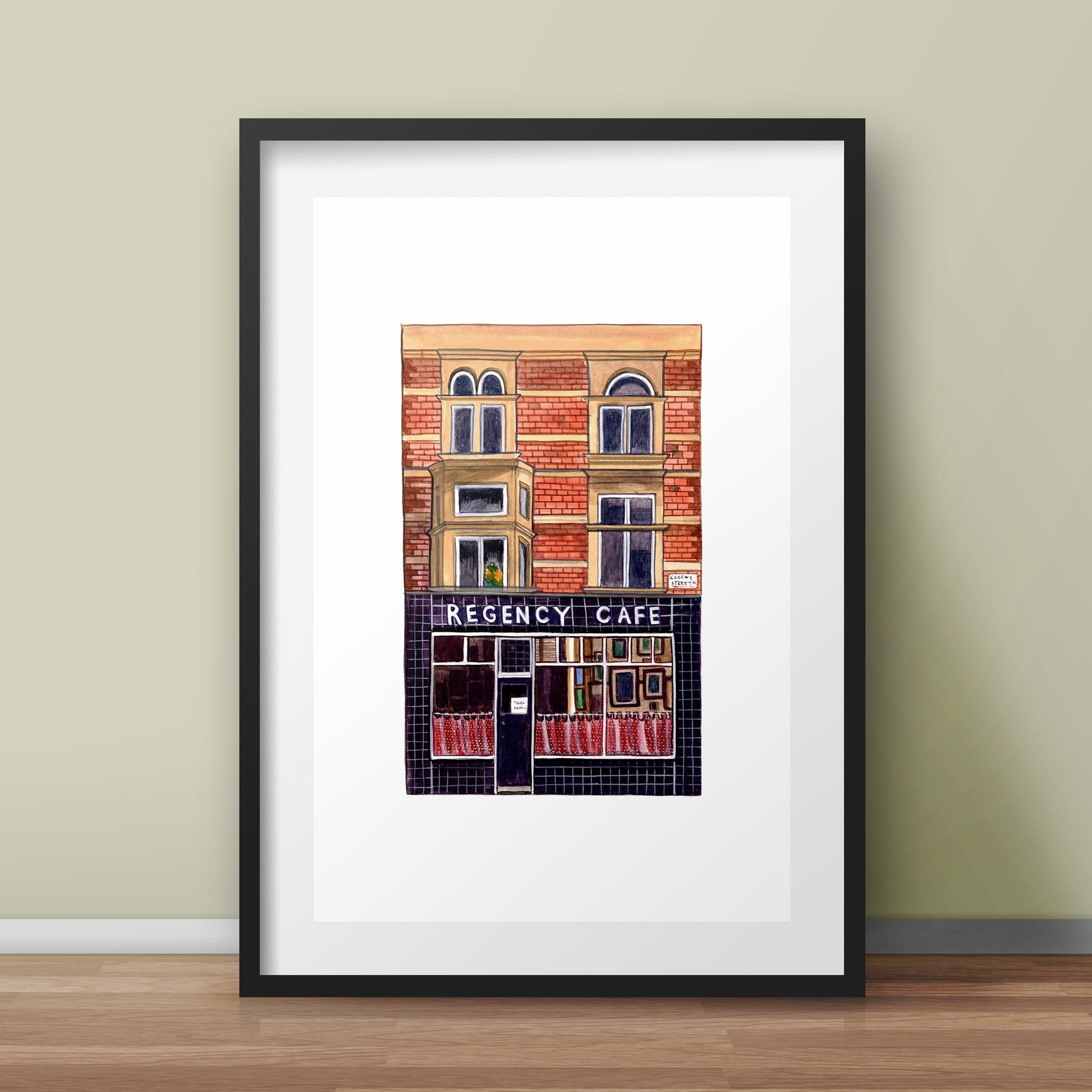 Regency Cafe Art Print, Westminster, London