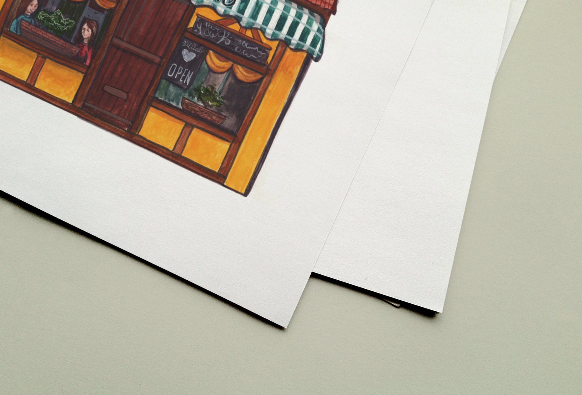 Il Giardino Italian Restaurant Art Print, South London, Peckham