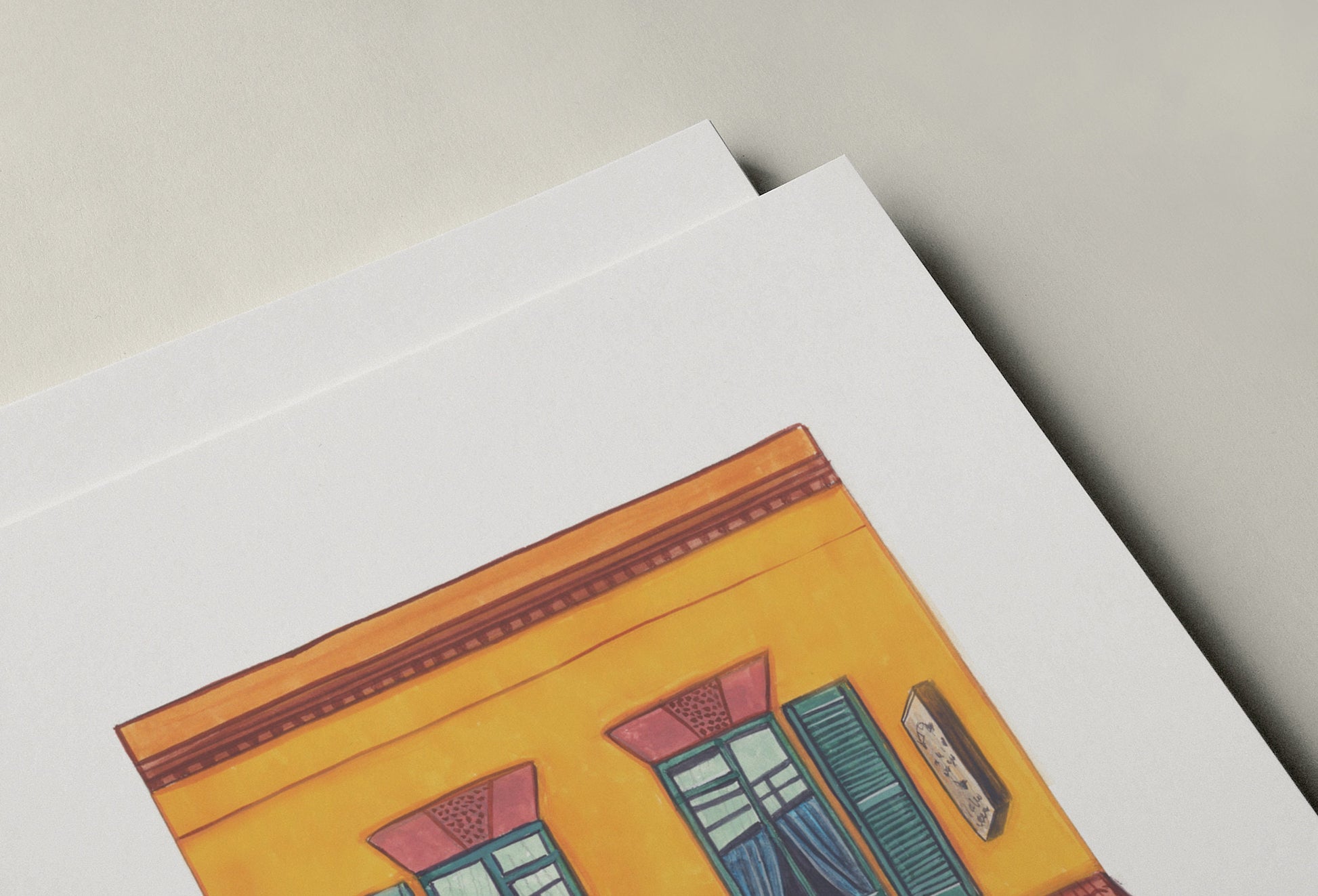 Il Giardino Italian Restaurant Art Print, South London, Peckham