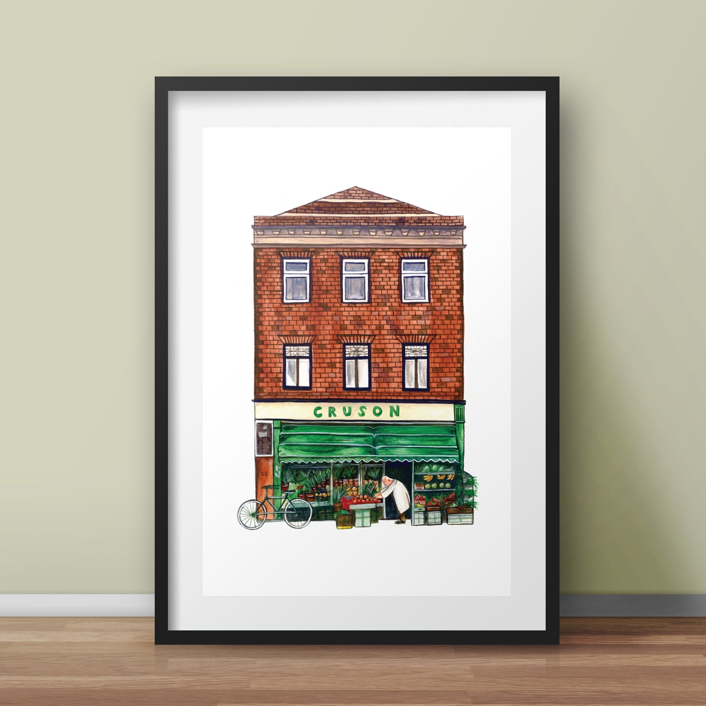 Cruson Grocery Shop Art Print, Camberwell South London