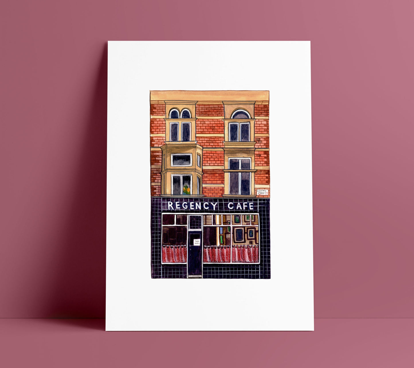 Regency Cafe Art Print, Westminster, London