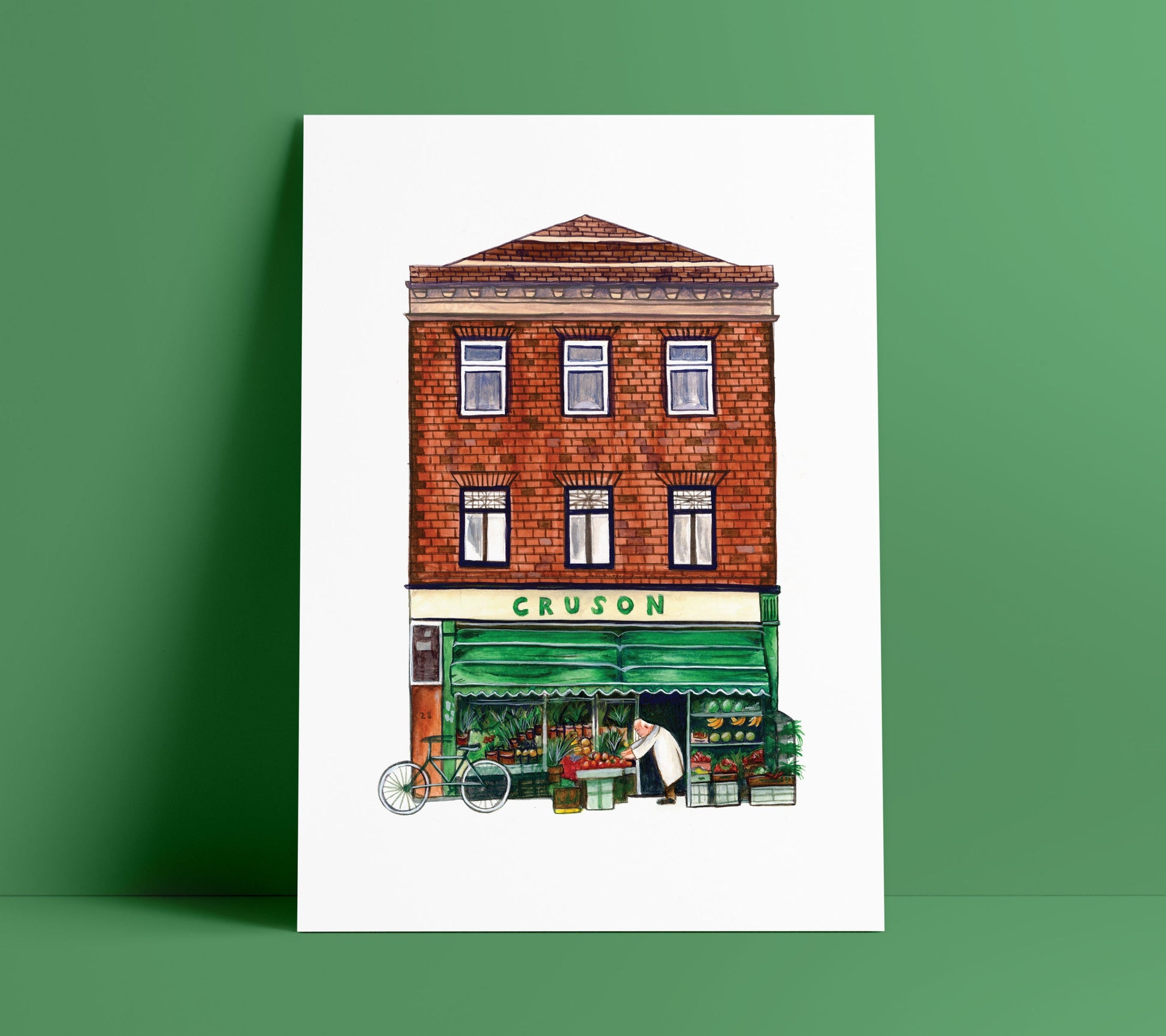 Cruson Grocery Shop Art Print, Camberwell South London