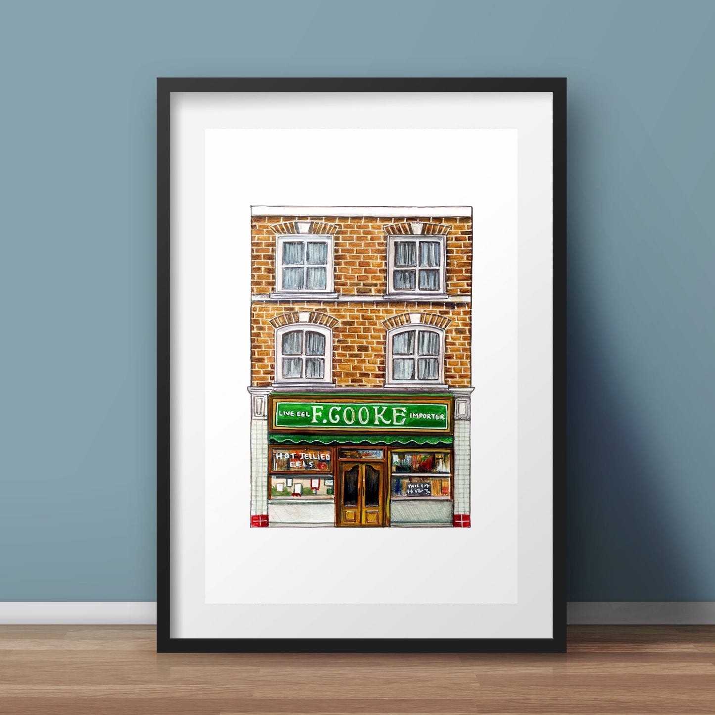 F.Cooke Pie and Mash shop Art Print, Hackney Broadway Market