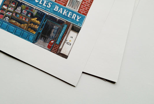 Sophocles Bakery Art Print, Camberwell, South London Print
