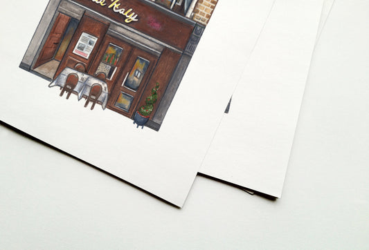 Little Italy Soho Art Print, West End, London