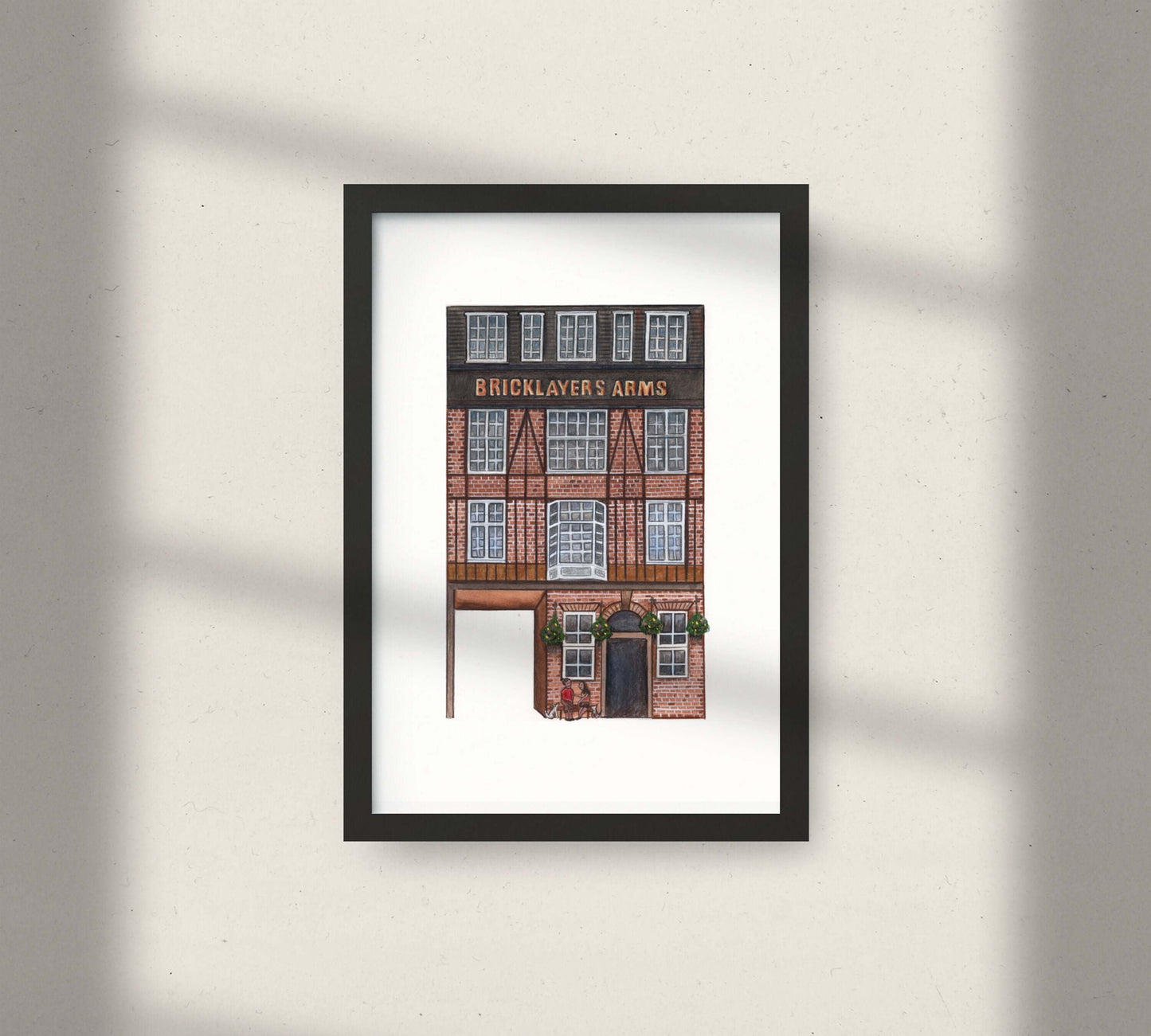 Bricklayers Arms Pub Art Print, Tottenham Court Road London