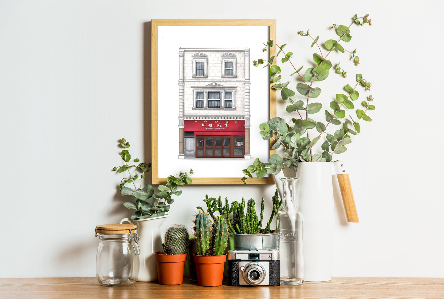 Silk Road Chinese Restaurant Art Print, Camberwell, South London Print