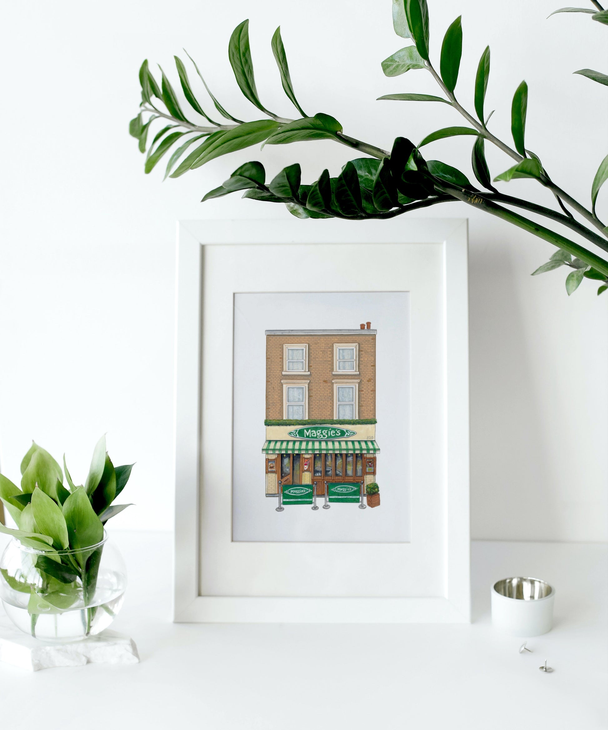 Maggies Cafe Art Print, Lewisham, South London - Camberwell Designs