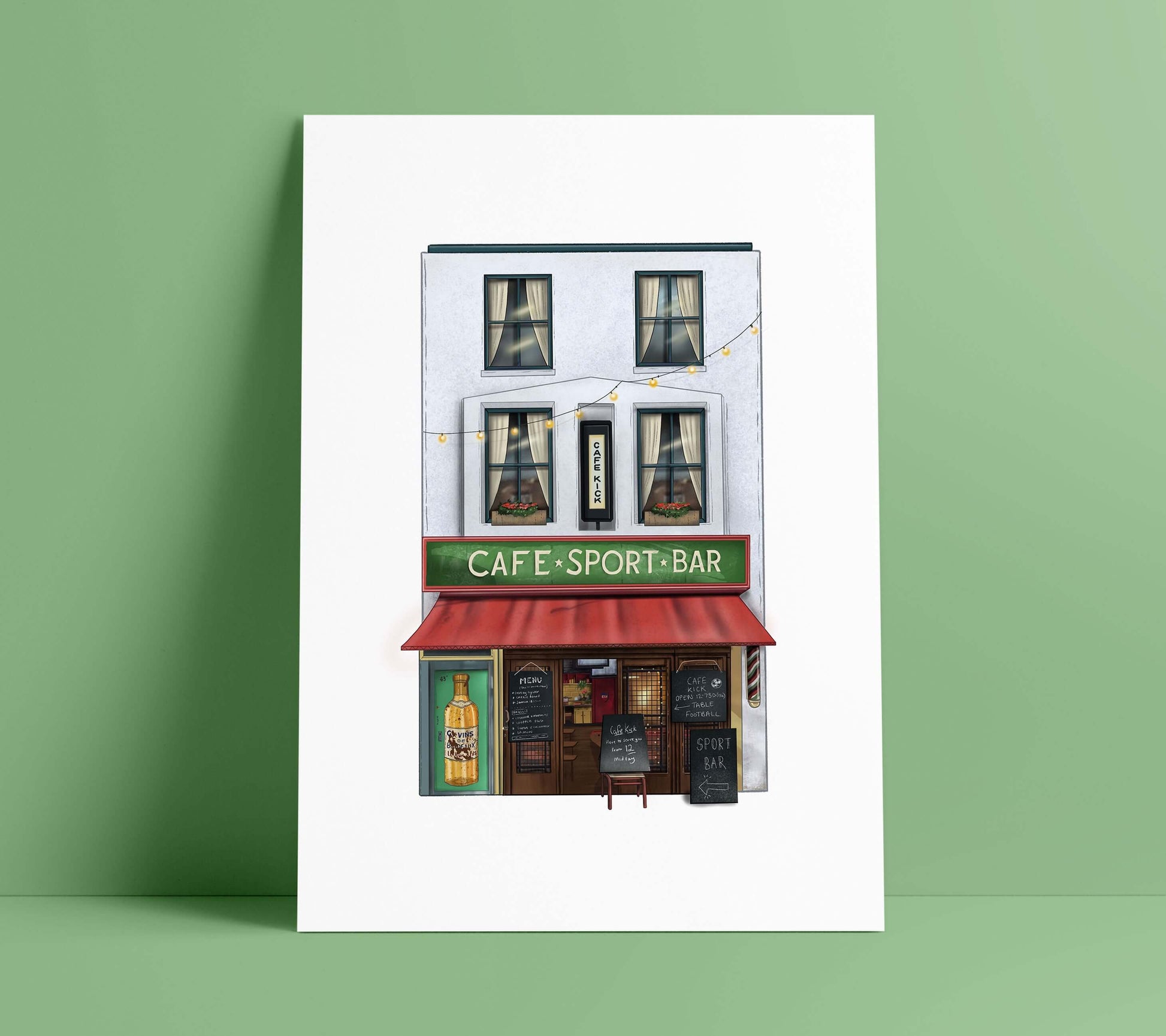 Cafe Kick Sport Bar Art print, Exmouth Market