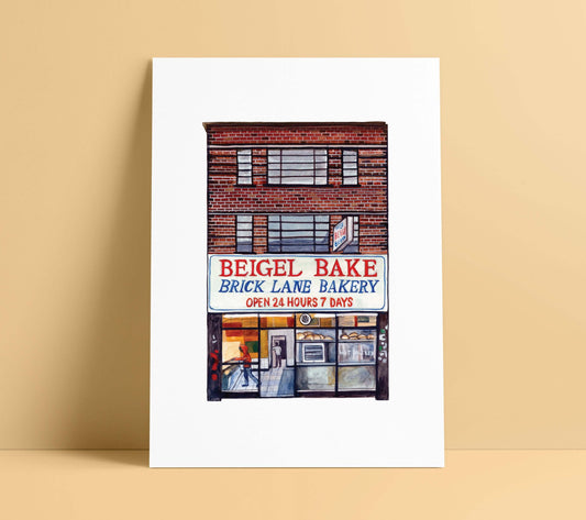 Beigel Bake Bakery Art Print, Brick Lane, East London