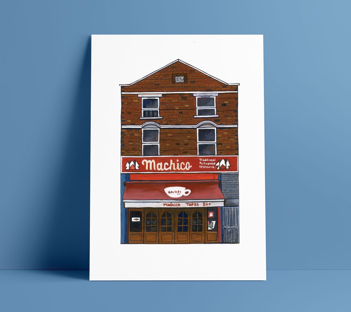 Machico Tapas Bar Art Print, Stockwell, Vauxhall