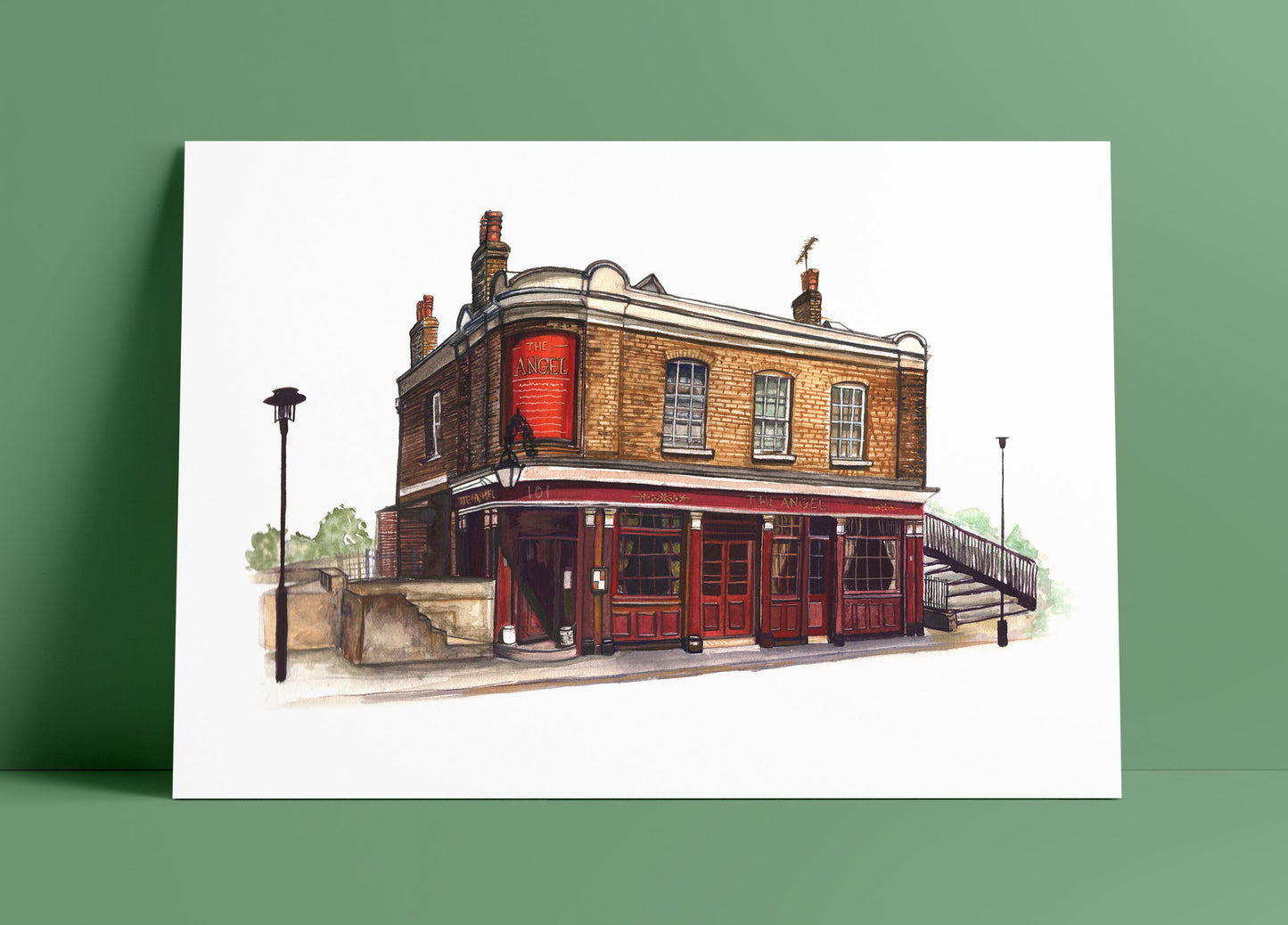 The Angel pub in Rotherhithe Art Print, Bermondsey, South London