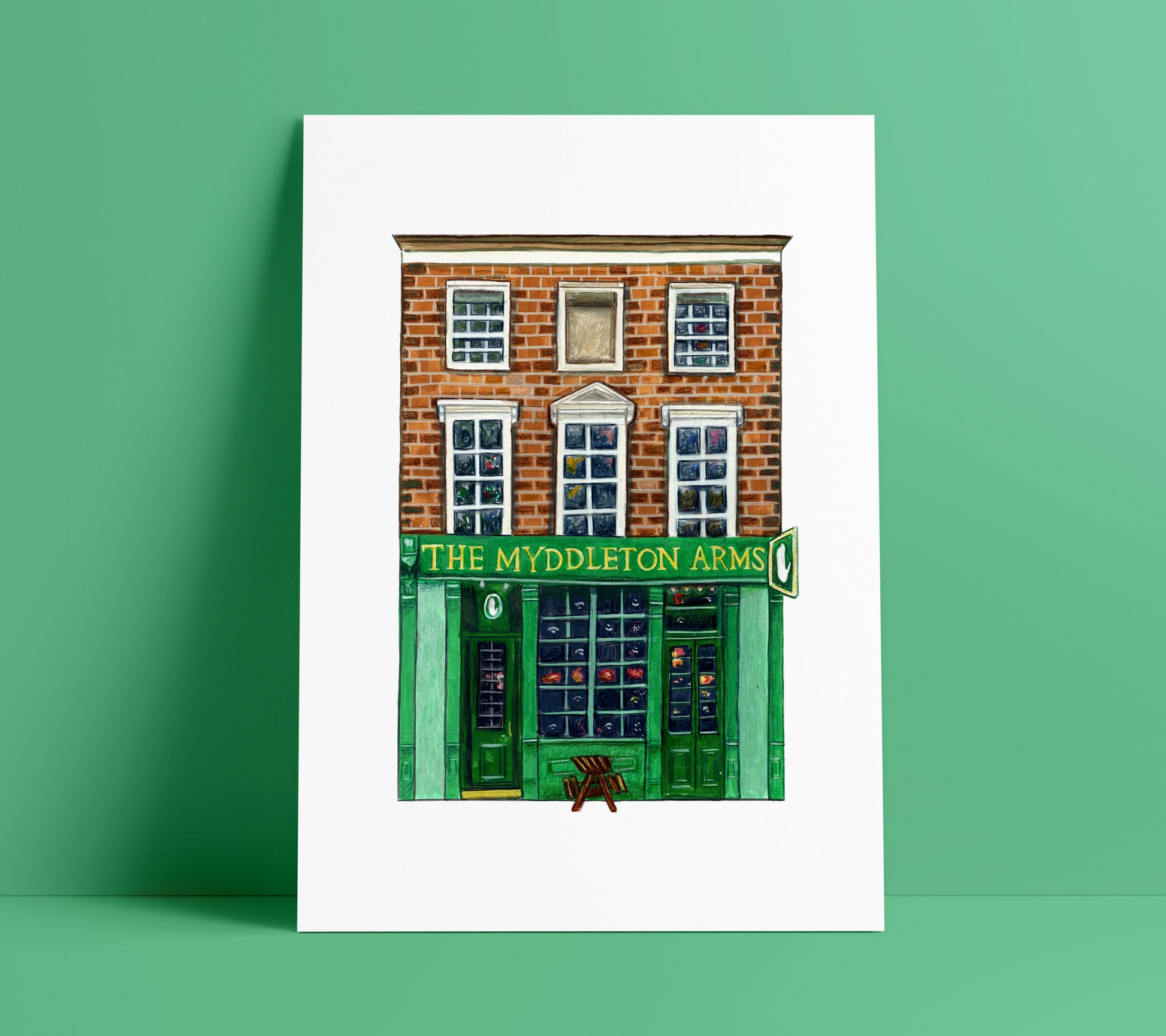 The Myddleton Arms Art Print, Canonbury, North London