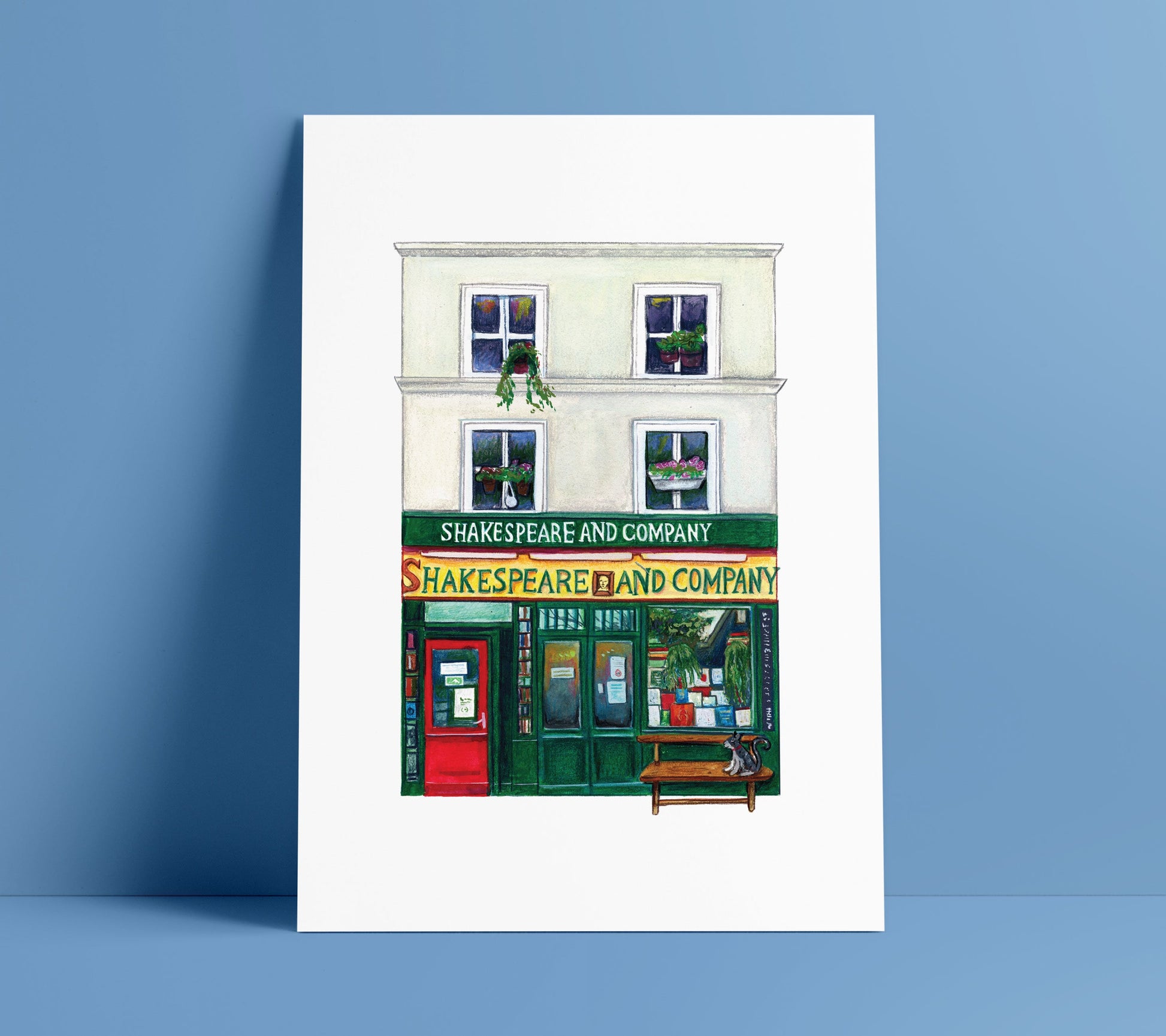 Paris Prints: Shakespeare and Company // Illustrated Wall Art